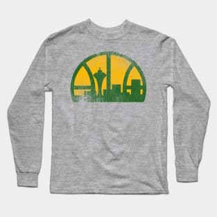 Seattle Supersonics Vintage Distressed Basketball Long Sleeve T-Shirt